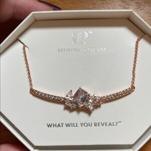 BP APRIL 2025 Rose Gold Necklace with Diamond Cubic Zirconia Crystals